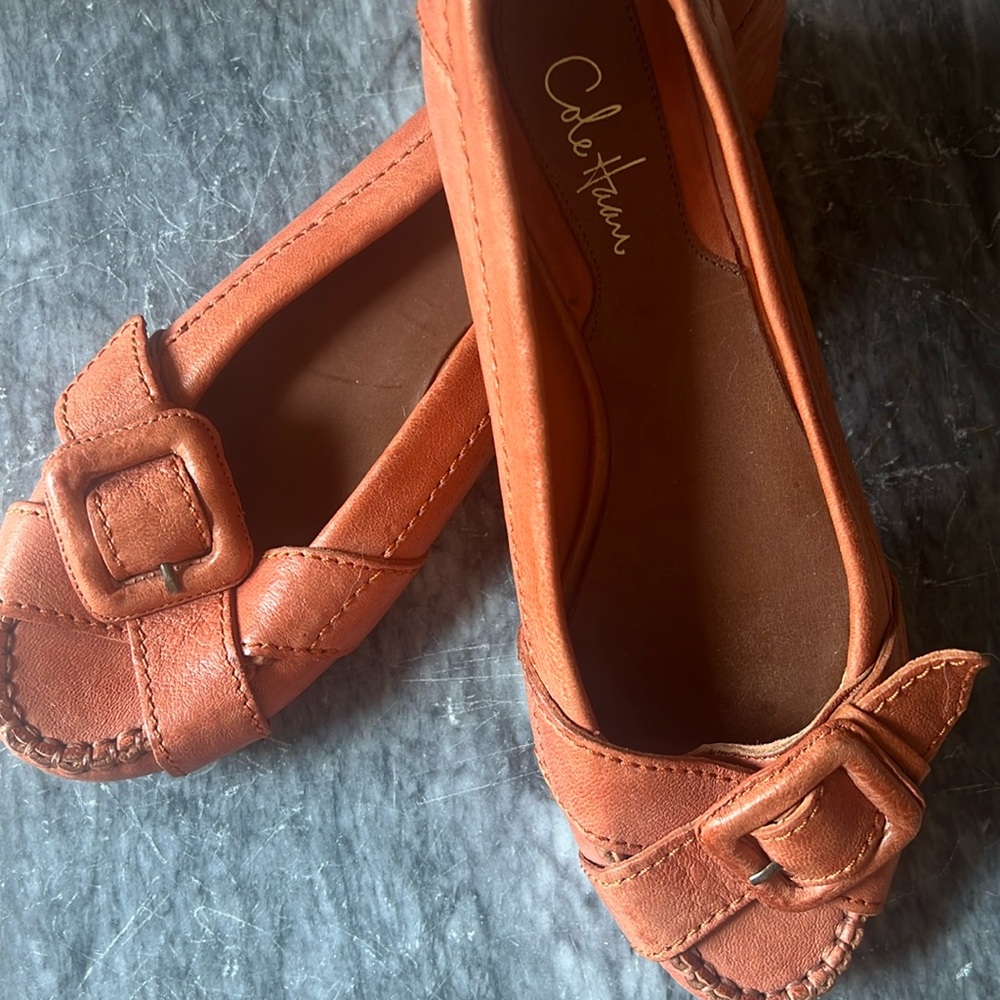 Cole Haan Womens Leather Driving Loafers Sz 6.5M